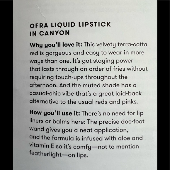NEW OFRA liquid lipstick in Canyon. Velvety terra-cotta red! Casual chic. 💄 - Picture 7 of 10
